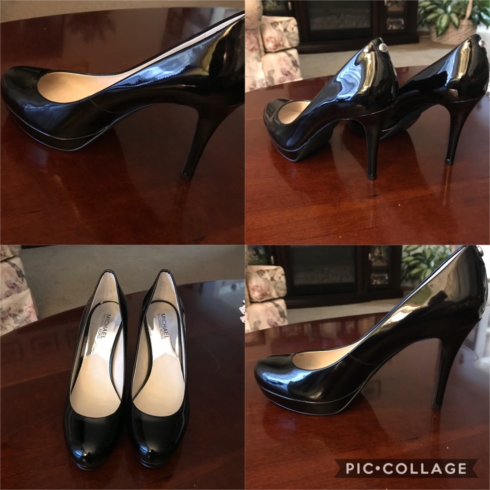 Platform pumps never worn.